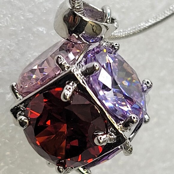 Mini Hexagon Crystal Pendant Necklace - Picture 9 of 16